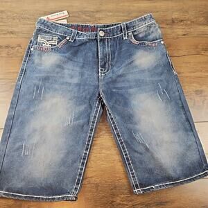 Rock Revival Denim Shorts Men’s Tate Straight Size 40 NWT